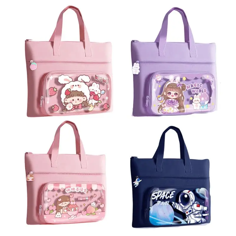 

Wholesale Designer Cartoon Lightweight Shoulder Bag School Day Bag Tutoring Bag Oxford Cloth Bookbags