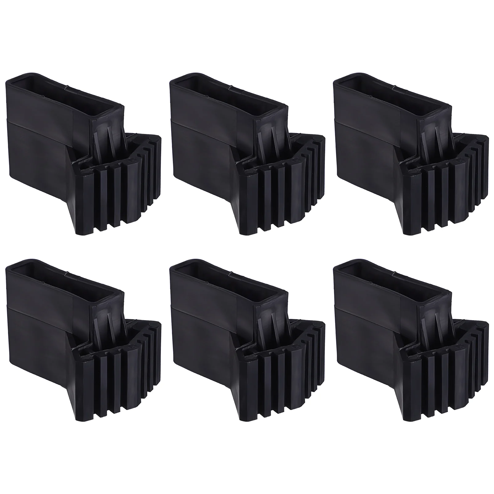 

6 Pcs Telescopic Ladder Black Leggings Telescoping Step Feet Covers Plastic Caps