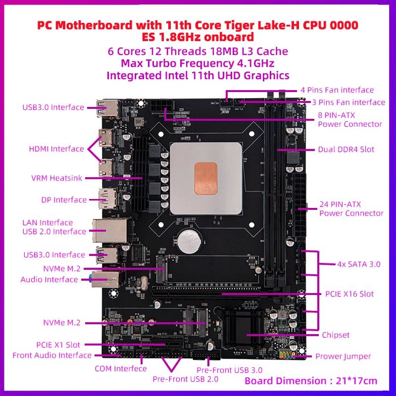 ERYING i5 ŰƮ ӿ PC , Ӻ CPU 11 ھ, 1.8Ghz (I5 11400H ) + RAM 16GB 3200Mhz + 512GB SSD NVMe M.2