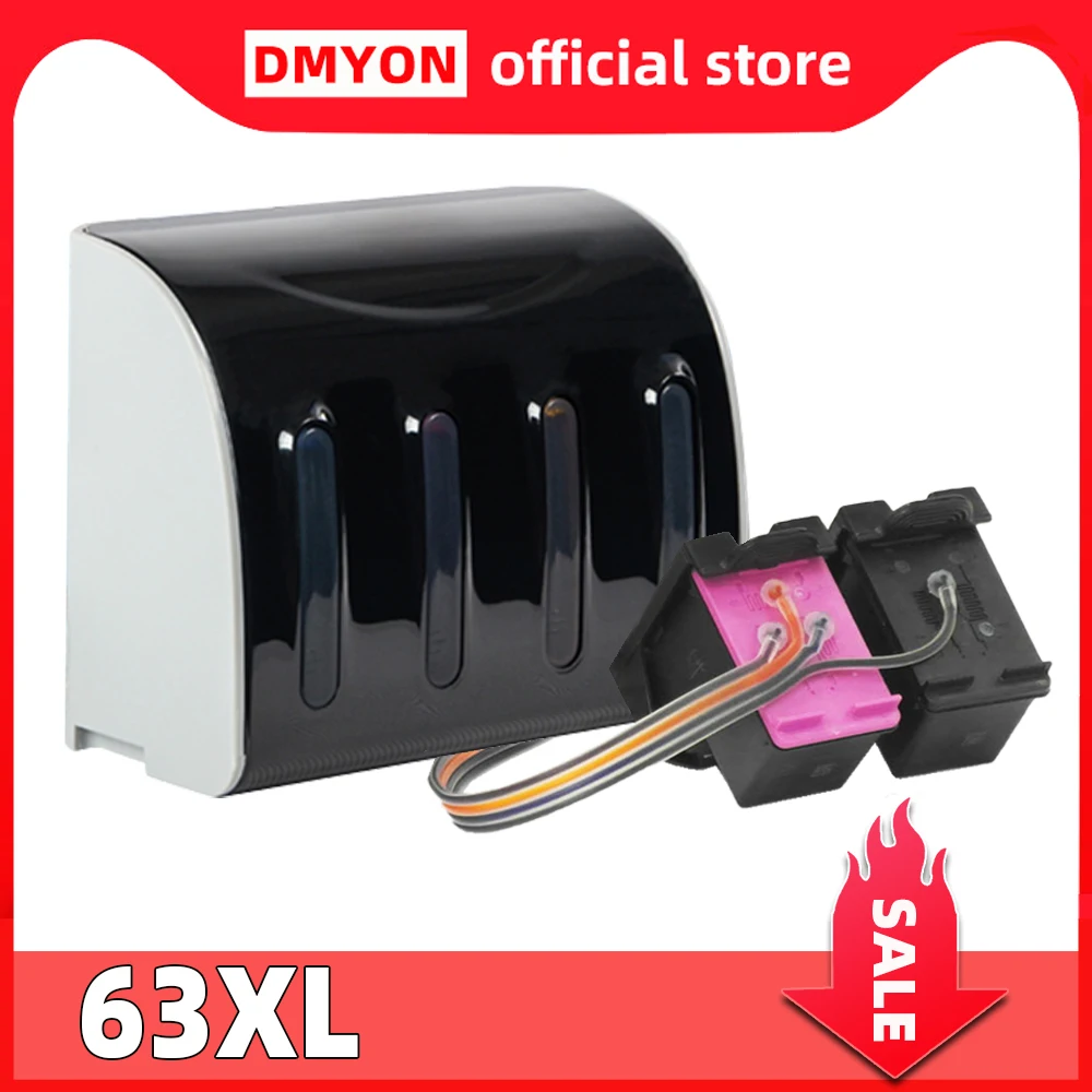 Compatible for Hp 63 CISS Refill Ink Cartridge 2130 2131 2132 2134 2136 Deskjet 1110 1111 1112 Printer