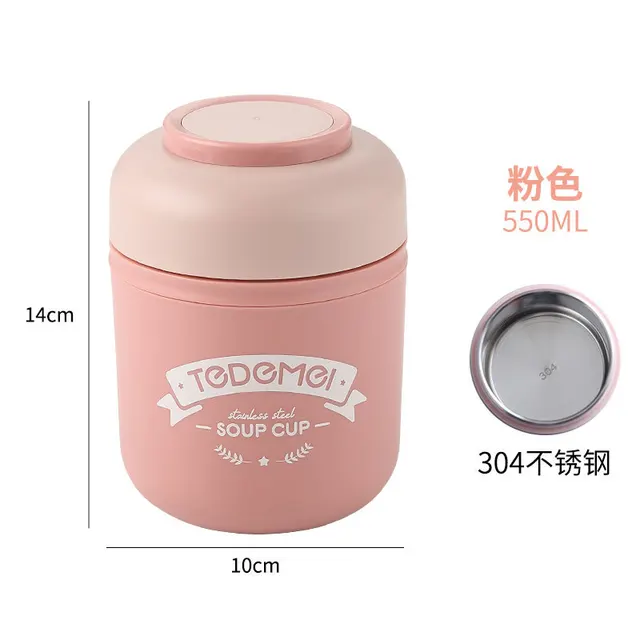 Harupink Insulated Food Jar with Handle 500ml Stainless Steel Food Flask Food  Container Lunch Box for Kids Adult School Office Picnic Travel 