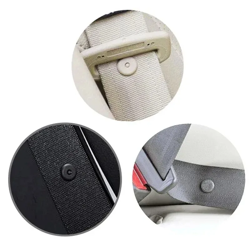 Car Safety Seatbelt Stopper Buckle Auto Seat Belt Spacing Limit Stop Plastic Anti-slip Button Retainer Rivet Stud Clips