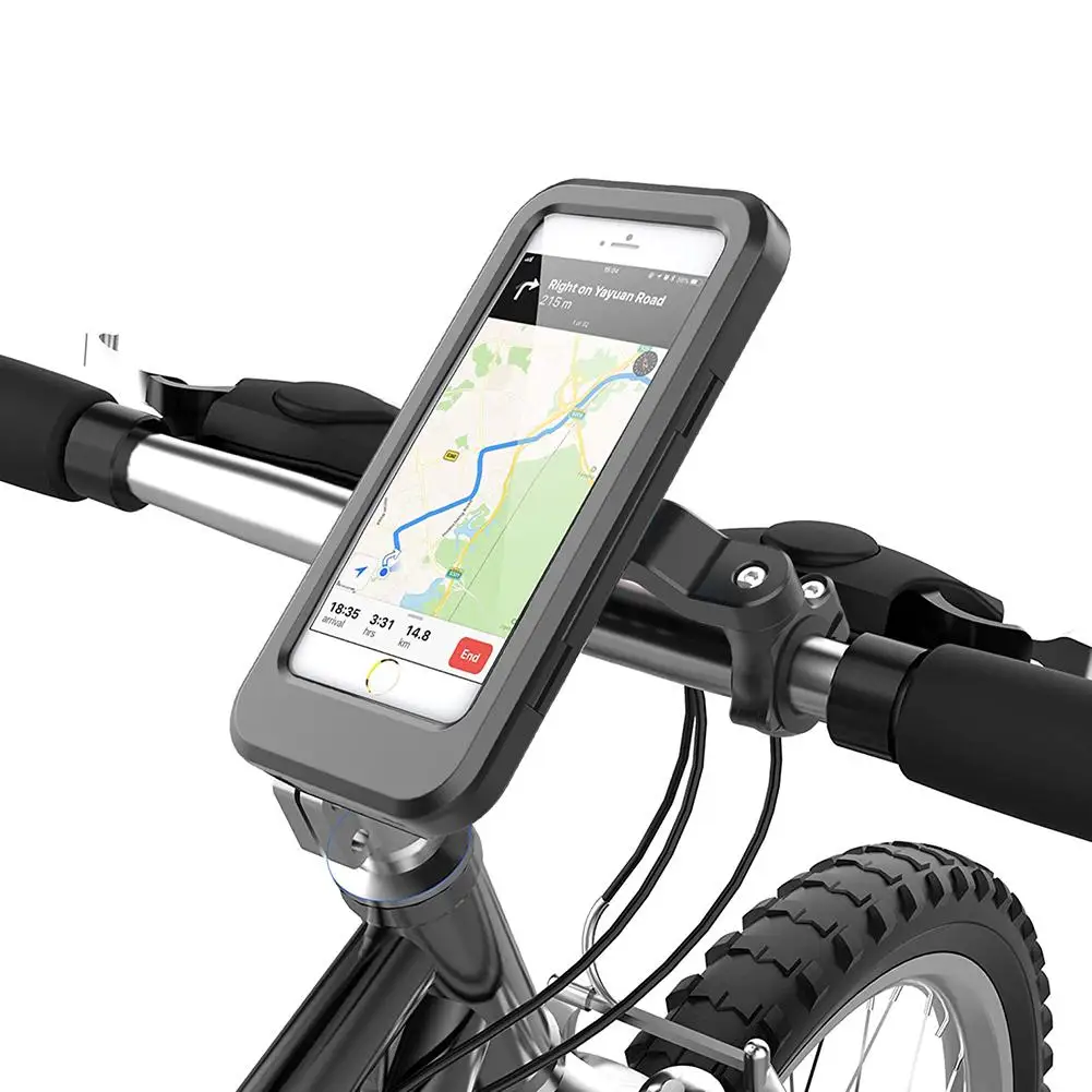 

Bicycle Motorcycle Phone Holder Ipx4 Waterproof Rainproof Phone Case Adjustable Cycling Navigation Bracket Dropshippinng