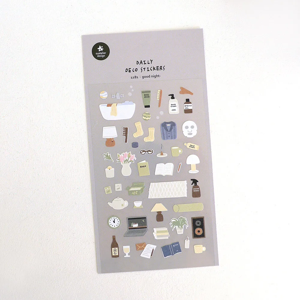 Koreanischer Import Original Suatelier Good Night Papieraufkleber Scrapbooking DIY Journal Schreibwaren Aufkleber Deko Kunstbedarf 1181