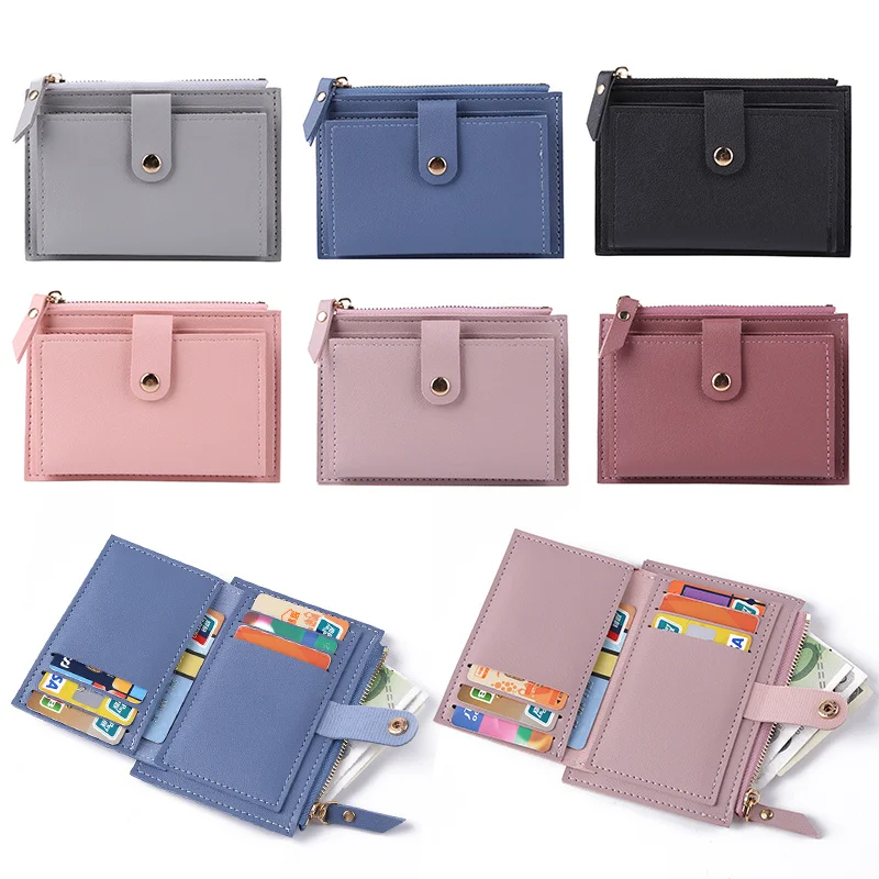 PU Leather Credit Card Holder Coin Purse Wallet For Men Women