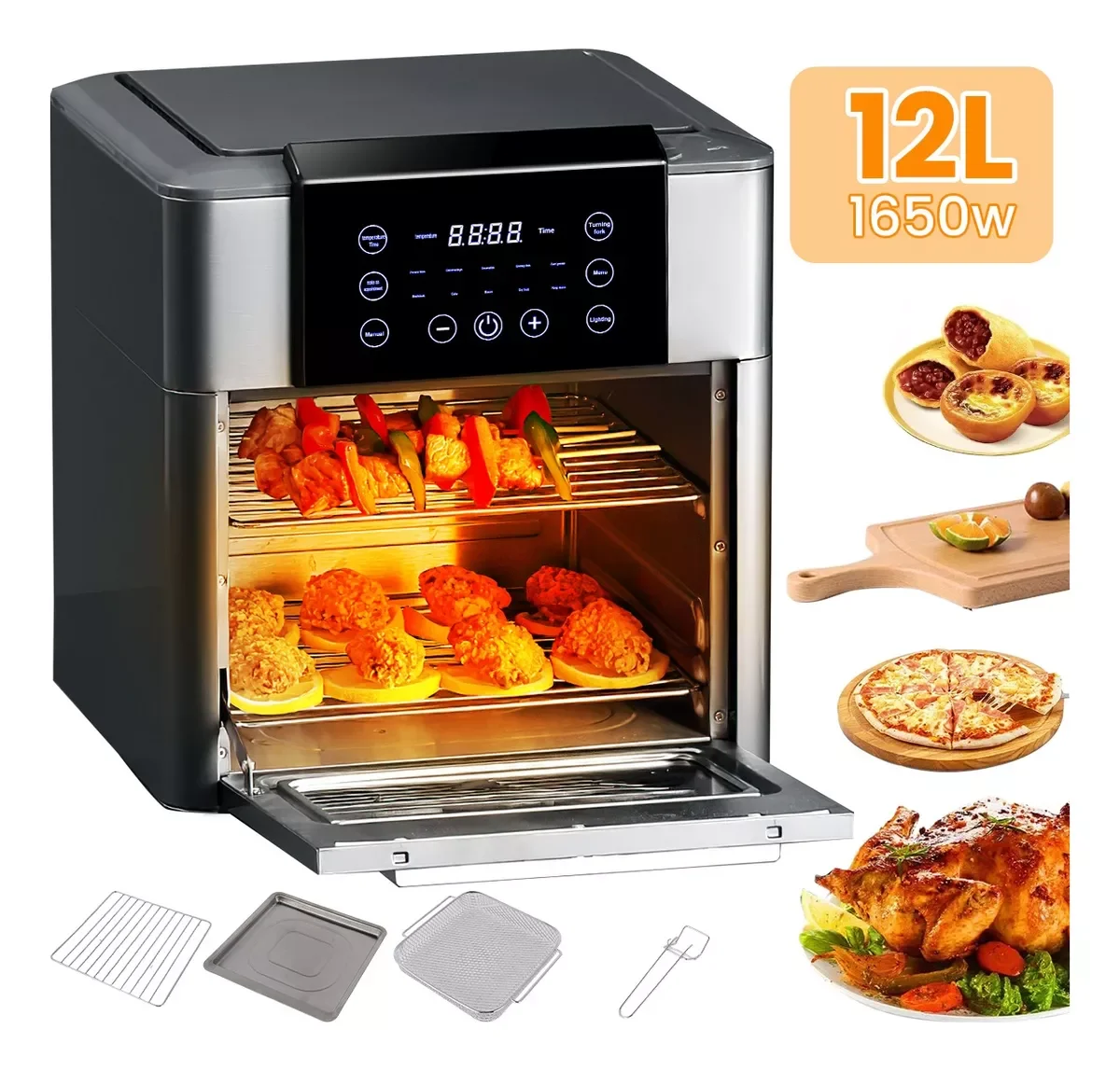 MIUI Smart Air Fryer with Two Baskets Dual Screen Touch Control No-Oil Hot  Air Oven 4.5L/9L Electric Deep Fryer Viewable Window - AliExpress