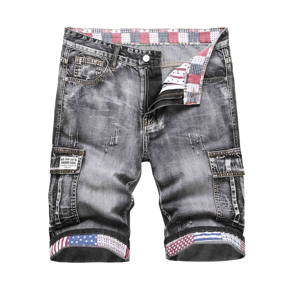 Stylish Washed Denim Casual Shorts for Men