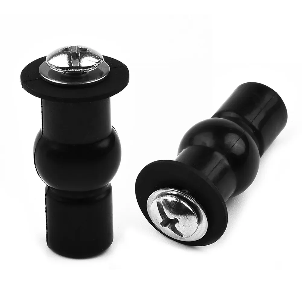 Toilet Seat Accessories Toilet Hinge Replacement 3 Pairs Toilet Seat Expansion Screw Hinges Tool Easy Install Small Rubber Top Home Universal Fixing Nuts Replacement