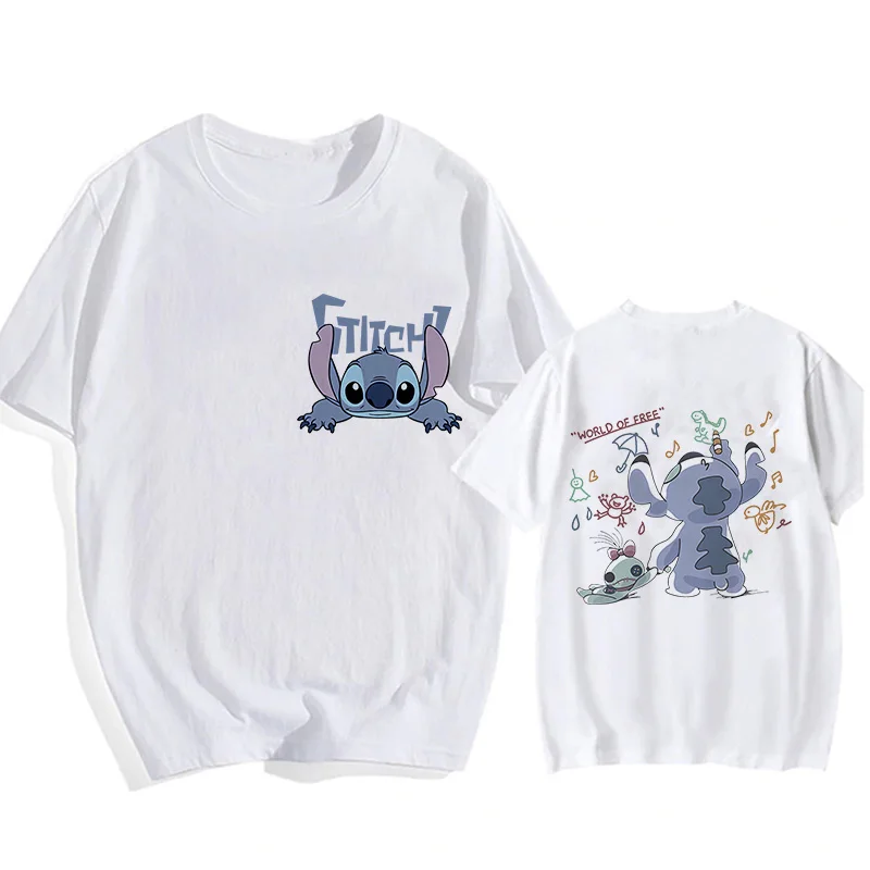 Hip Hop Shirt EU Size Unisex Disney Lilo Stitch Cartoon T Shirt Stitch Cute Manga T-shirt Y2k Graphic Tshirt Top Tees Clothes 4
