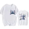 Hip Hop Shirt EU Size Unisex Disney Lilo Stitch Cartoon T Shirt Stitch Cute Manga T-shirt Y2k Graphic Tshirt Top Tees Clothes 4