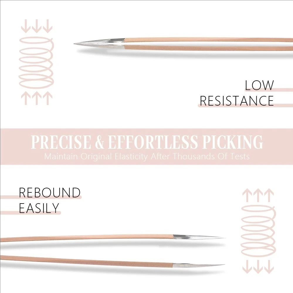 Stainless Steel Eyelash Extension Tweezers Set