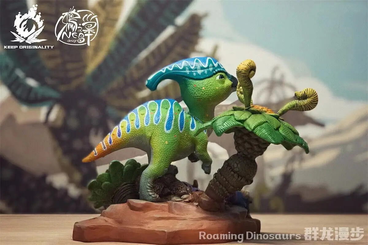 

Roaming Dinosaurs Parasaurolophus Comb 2.0 Model Collector Painted Animal Collector GK Scene Decoration Realistic Gift Toy