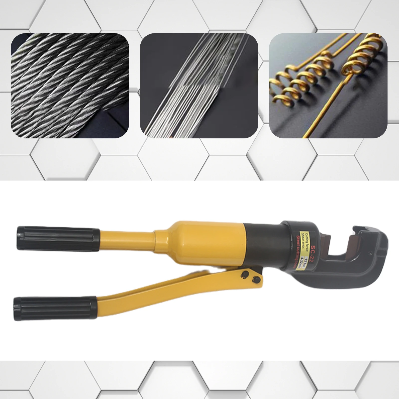 8T Hydraulic Rebar Cutter Cutting Tool Rebar Shears 4mm to 16 mm Fits