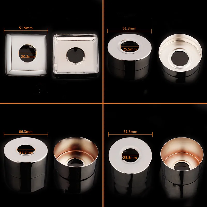 Self-Adhesive Shower Faucet Decorative Cover Chrome Finish Stainless Steel Water Pipe Wall Covers Bathroom Accessories 1Pc