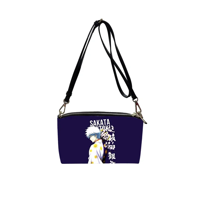 GINTAMA japan anime funny PU Crossbody Bag 2023 New Women's Fashion Shoulder Bag Minimalist Small Square Bag for Women