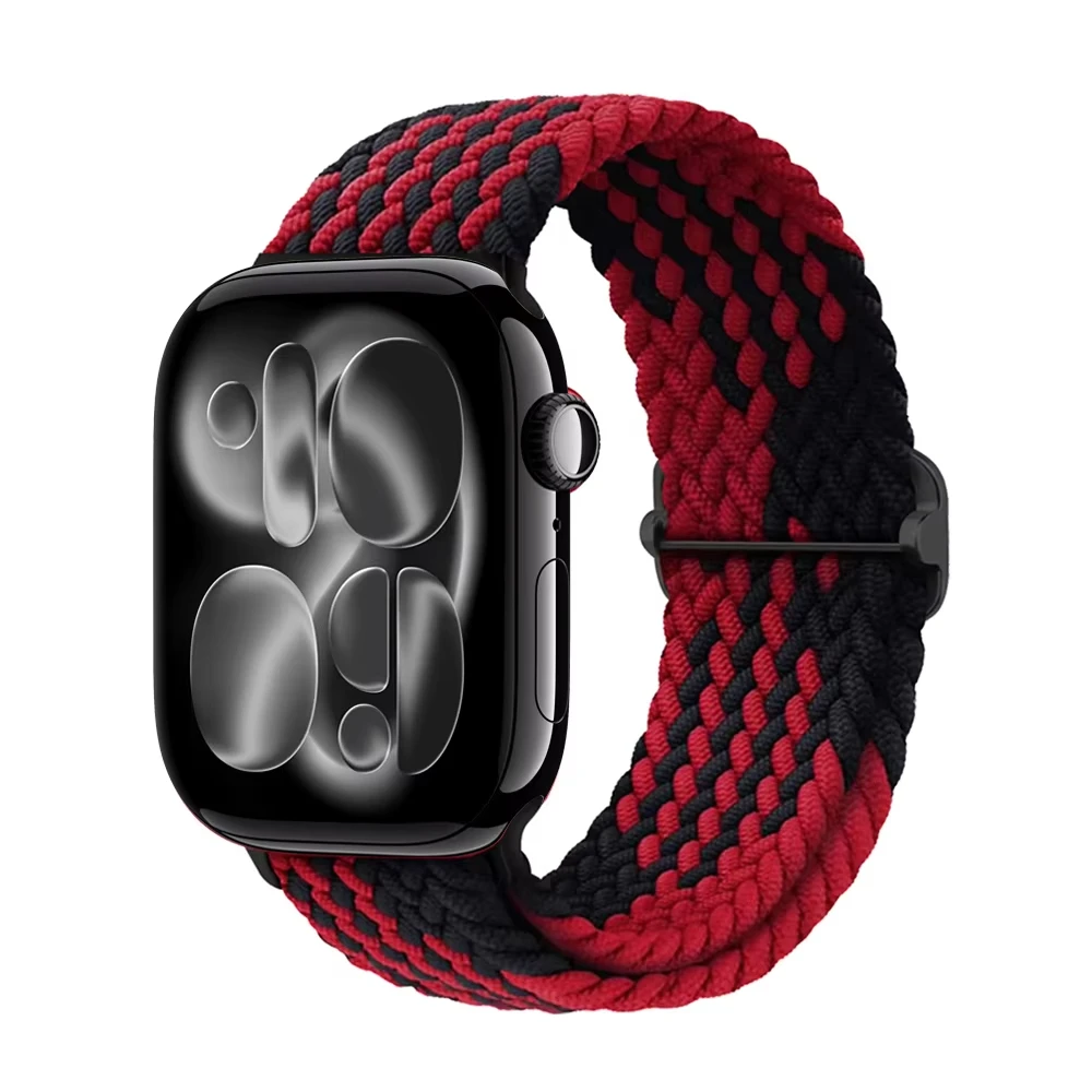 Braided Adjustable Elastic Nylon Watch Band with Strap