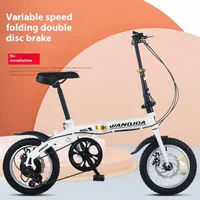 12 bicicletas pequeñas para ciclismo urbano, Mini bicicleta plegable para estudiantes masculinos y femeninos, frenos de disco de transmisión ultraligeros portátiles - Imagen 4