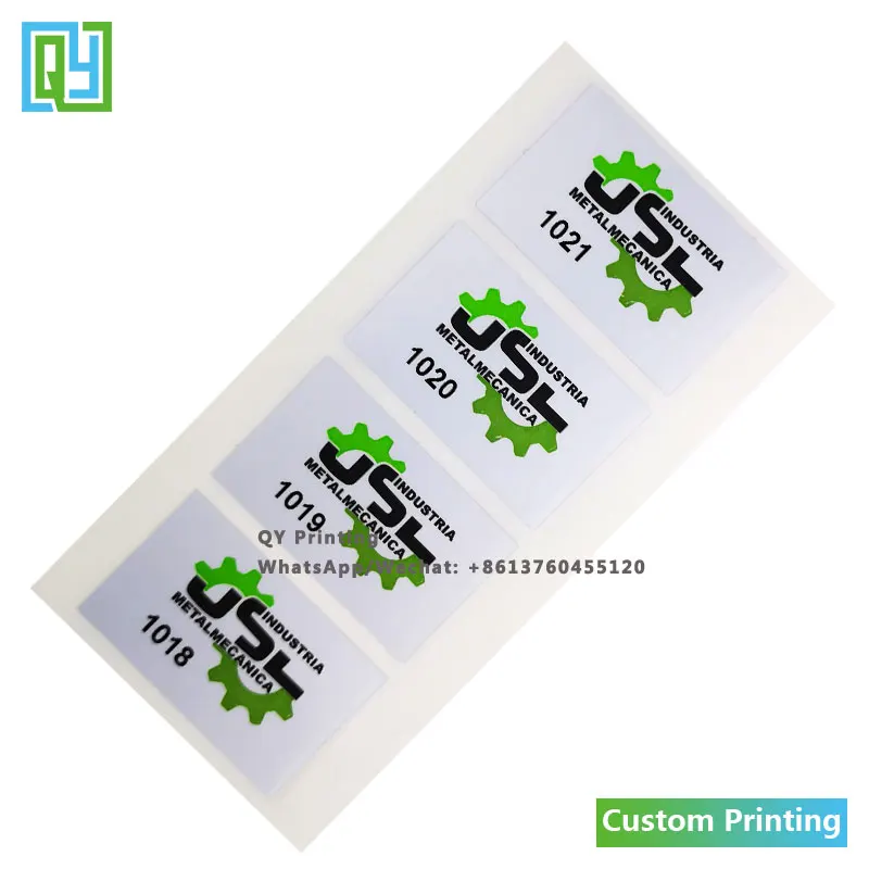 25x40mm 커스텀 실버 무효 애완 동물 파손 확인 라벨 봉투 씰링 보안 스티커 일련 번호, 1000 피스
