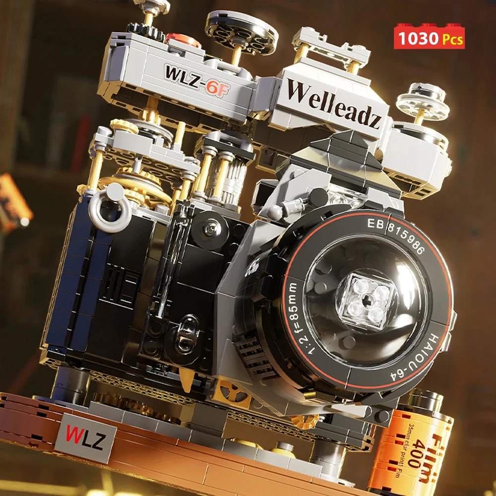 Retro Camera Building Blocks Construction Toy