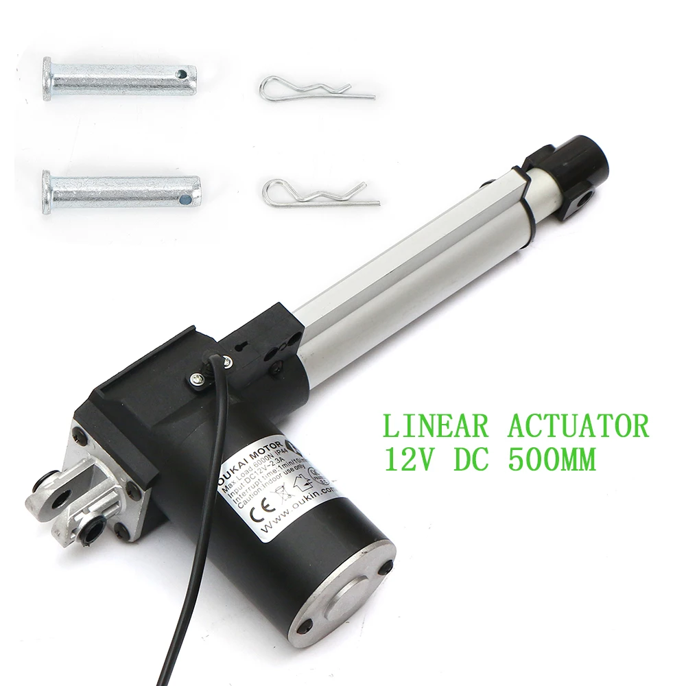 Actuador Lineal 1500N DC 12V Motor Eléctrico Soporte de Montaje