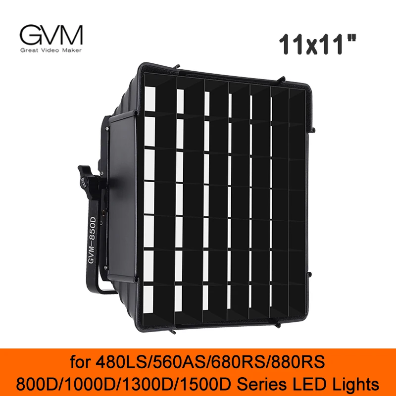 

Софтбокс-рассеиватель GVM 11x11 дюймов для моделей 480LS/560AS/680RS/880RS/800D/1000D/1300D/1500D