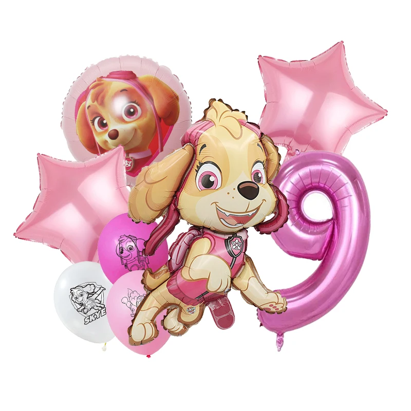 thumbnail image 1 of Decoración de cumpleaños de la Patrulla Canina, suministros para fiestas, manteles, vasos de papel, platos, vajilla nueva, juego de globos, telón de fondo, regalos de cumpleaños, 1 of 5