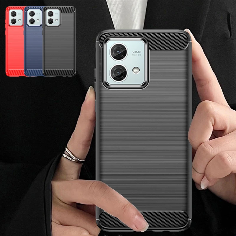 Per Cover Moto G84 Custodia Moto G84 Capas Armor Paraurti Posteriore Antiurto Morbido Tpu Fibra Di Carbonio Fundas Motorola Moto G84 G 84