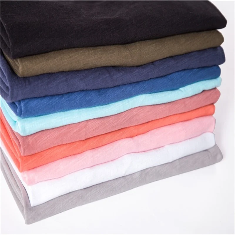 AIOPESON100% Cotton Men T-shirt V-neck Design Slim Fit Soild