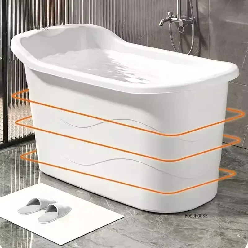 Thickened Plastic Bathtub for Bathroom Creative Full Body Seatable Portable Bathtubs Japanese Simple Design Bathtubs for Hotels