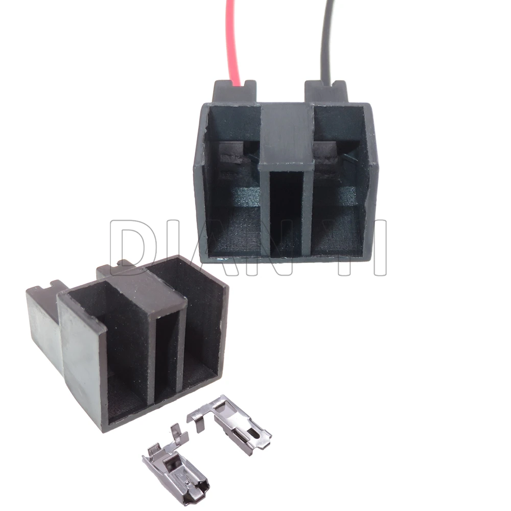 

1 Set 2 Way Starter Busses Coupler Plug Automotive Gender Sleeve Connector with Cables HID Auto Wire Harness Socket