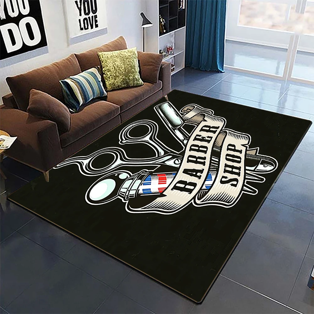 Sign Expert Barber Shop Carpet Living Room Home Decoration Sofa Table Large Area Rugs Lounge Entrance Doormat Non-slip Mat