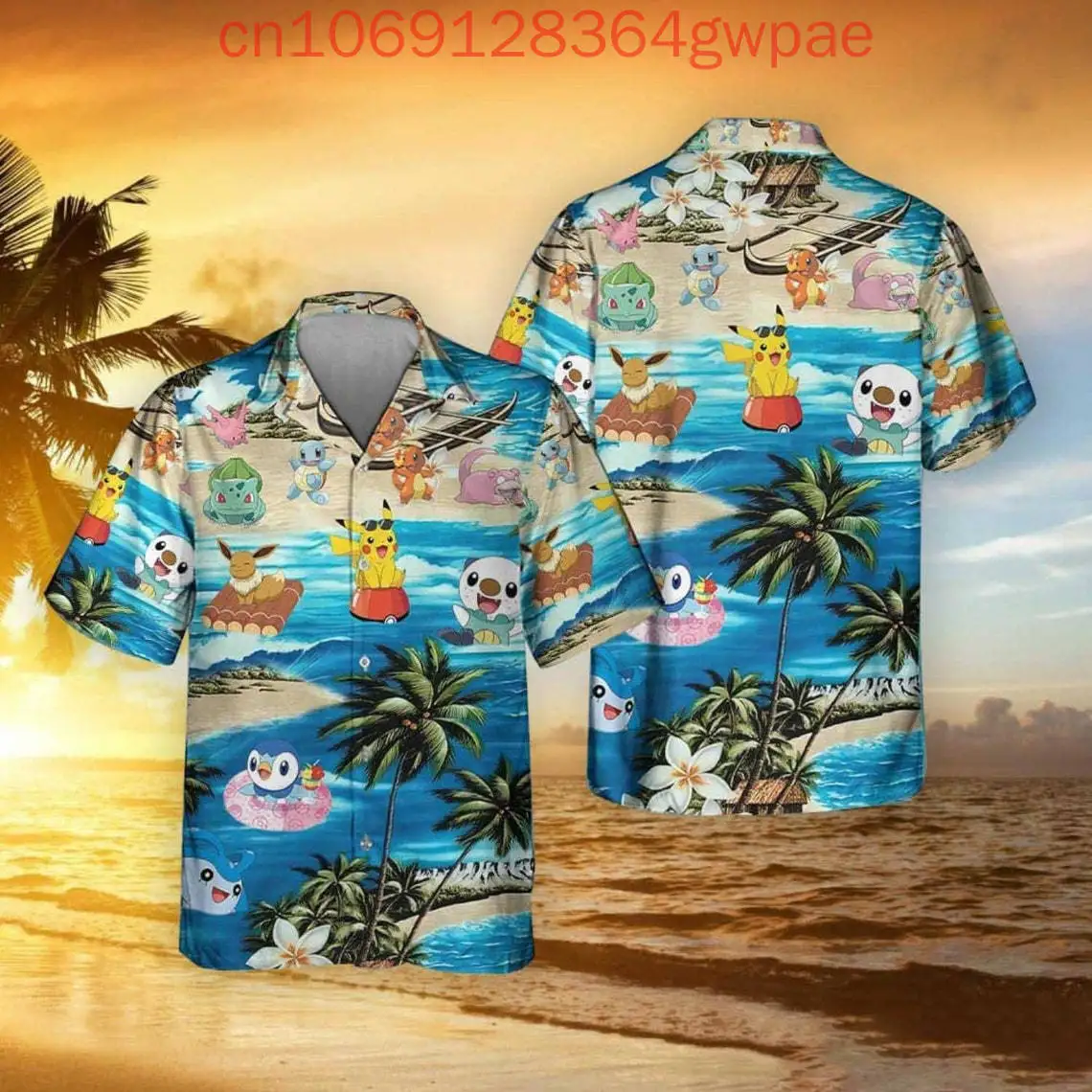 ポケモンフシギダネアロハシャツメンズレディースキッズカジュアル半袖