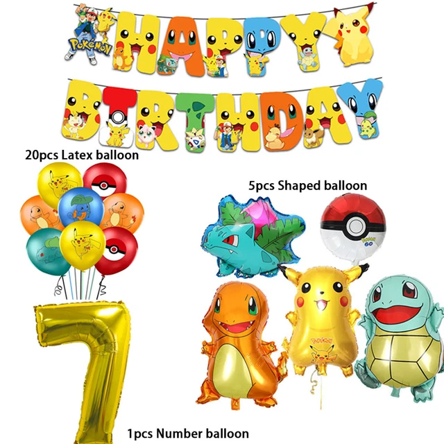 Ballons Pokemon Pikachu de 18 Pouces, Décoration d'Anniversaire, Décor de  ixPréChristophe, Ensemble de Fournitures, Jouets, 9 Pièces - AliExpress