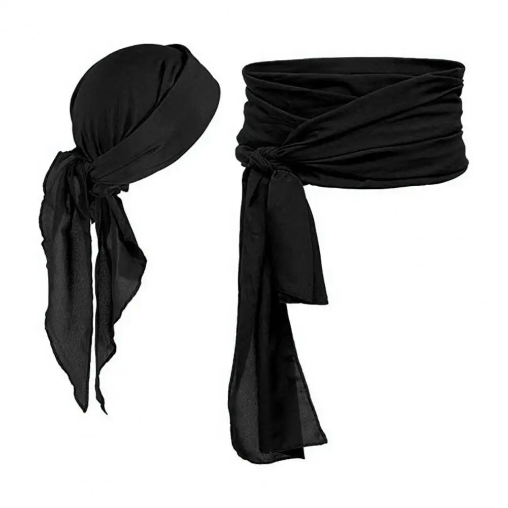 Pirate Costume Pirate Themed Headscarf Belt Set Lightweight Cosplay Costume Parties Halloween Christmas Stage Shows Prop cosplay costume men festival costume set