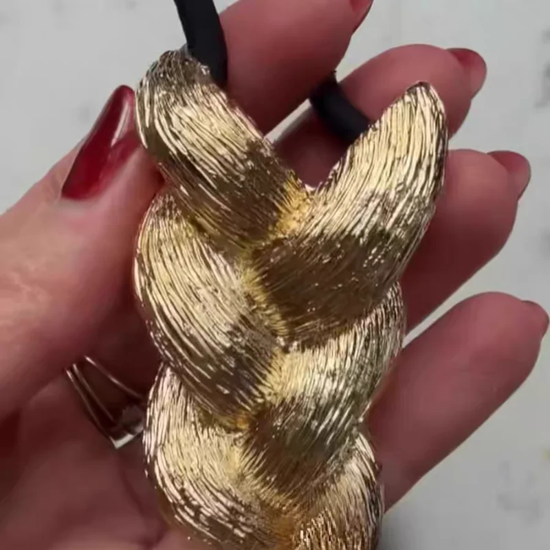 Punk-Style Elastic Hair Band with Unique Braided Design