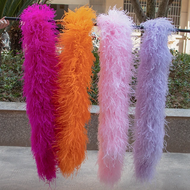 Ostrich Feather Shawl Scarf Ribbon  Ostrich Feather Decoration Crafts - 27  Colors - Aliexpress