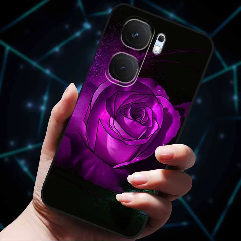 3D Flower Embossed Soft Silicone Phone Case - Stylish Back Cover Shell Bag