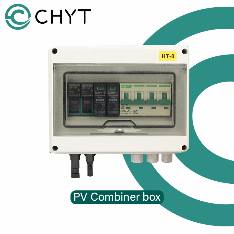 

CHYT 1000V 1 Input 1 Output 1 String HT 8WAY Solar PV Array 4P Circuit Breaker 2P SPD Solar Photovoltaic Combiner Box