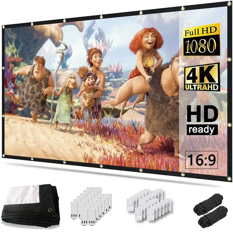 

Screen 150 inch, 4K Movie Projector Screen 16 9 HD Foldable and Portable Anti-Crease Termostato Minco heat mh Zigbee temperature