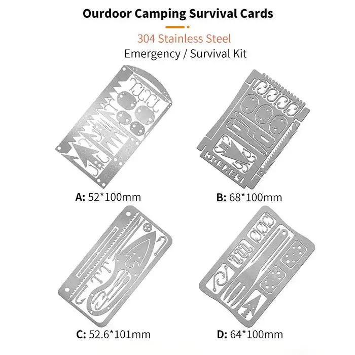 The Ultimate Survival Card Outdoor Multifunctional Fishing Hook Card Camping  Survival Tool Portable Fishing Gear Dropshipping - AliExpress