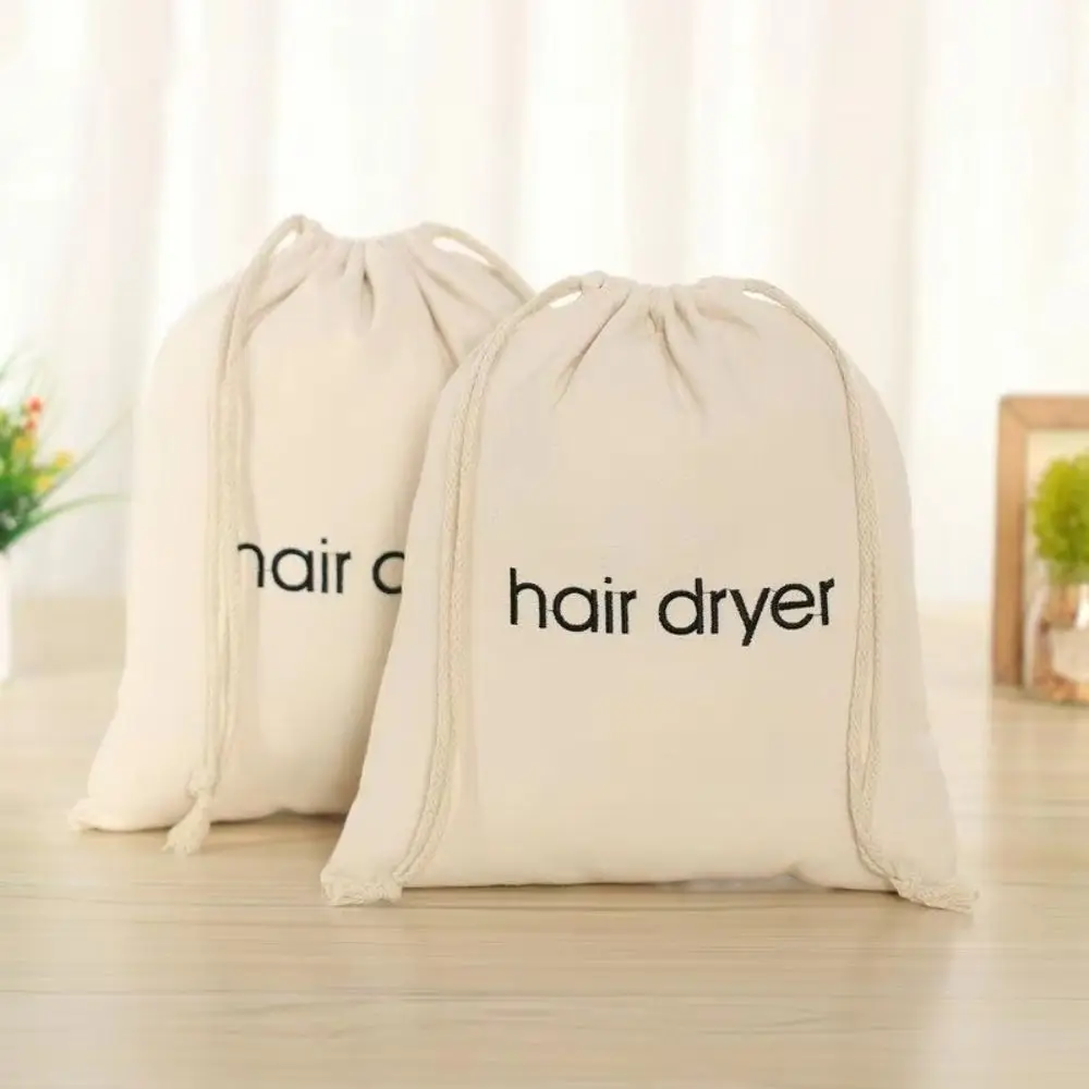 Portable Dustproof Hair Dryer Cloth Bag New Large Capacity Drawstring Hairdryer Bag High Quality Canvas Storage Bag