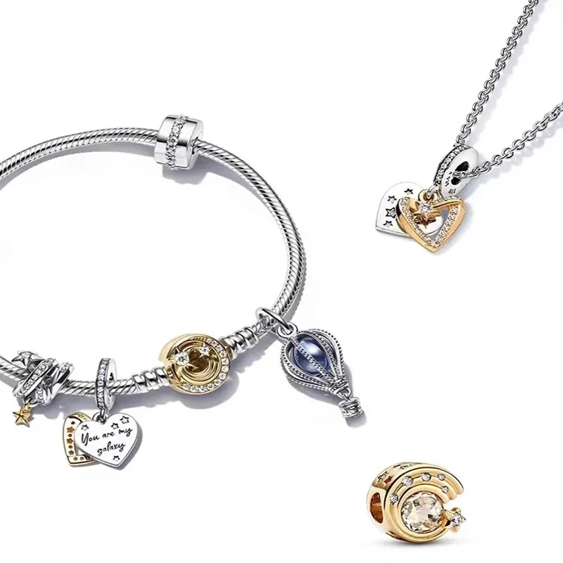 Popular 925 Silver Original Logo Women's Boutique Necklace Heart Necklace Set Women's High Quality Gift 1:1 Original Production