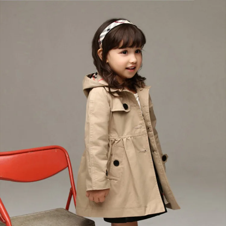 Girls Windbreaker Children's Windbreaker Winter Children's Clothing Girls Casual Outwear Knitted Outwear Kids Jacket Girls Trench Coats Children Raincoats