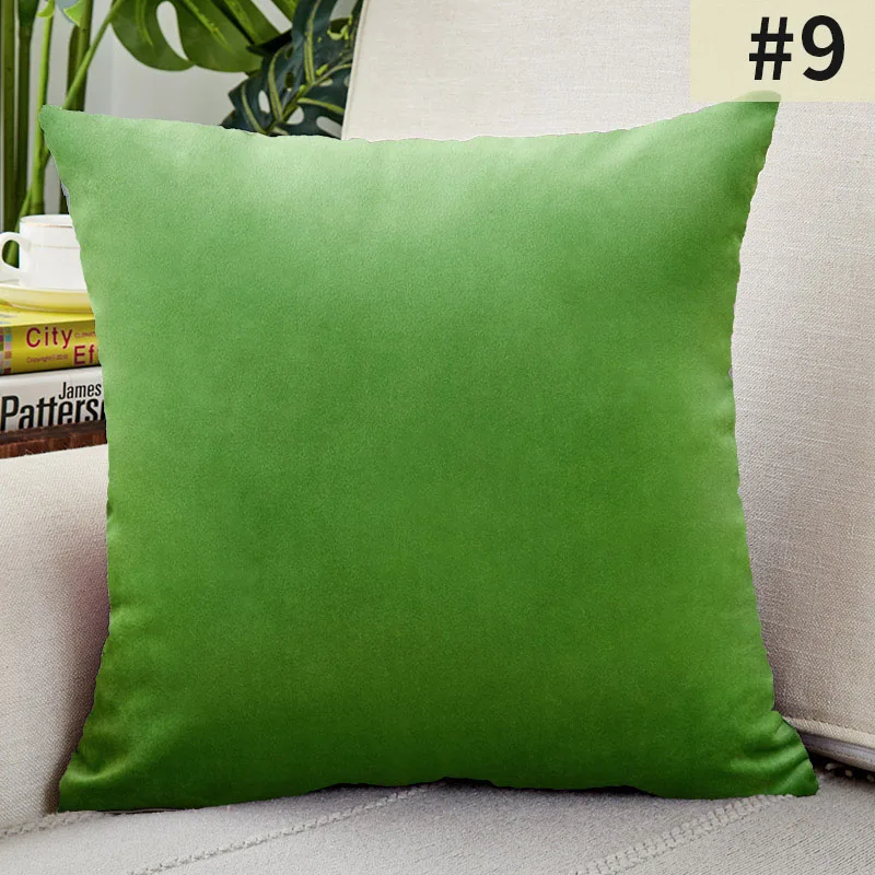 Luxurious Velvet Solid Color Decorative Throw Pillow Cover for Sofa and Living Room Decor