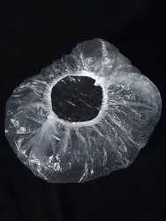 Deluxe Thickened Elastic Shower Caps - 100 Pack, 42cm Diameter (Transparent color)