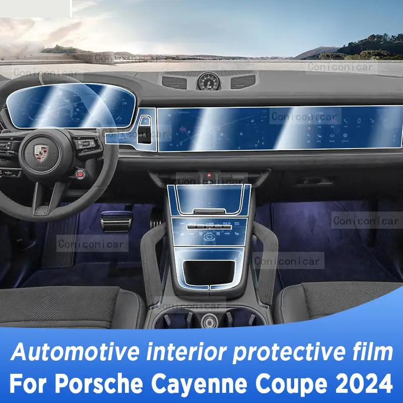 

For Porsche Cayenne Coupe 2024 Gearbox Panel Navigation Screen Automotive Interior Protective Film Anti-Scratch Accessories