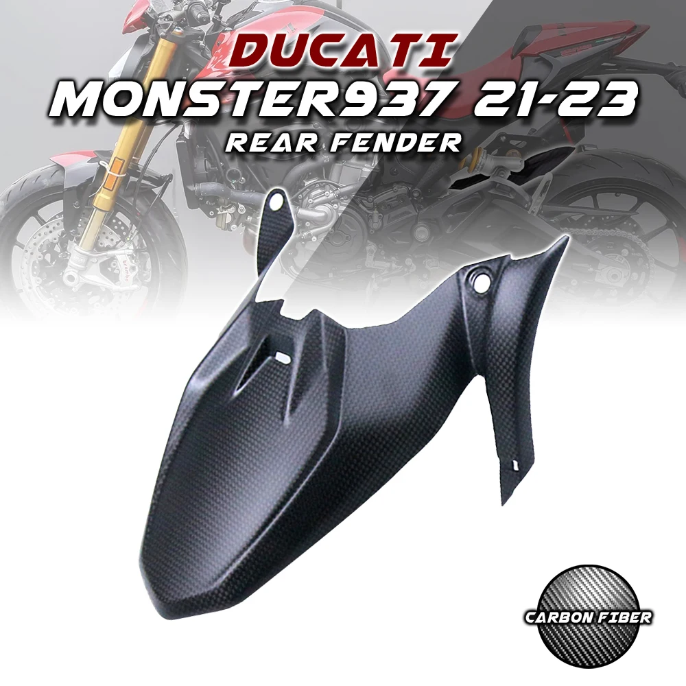 

Для Ducati Monster 937 2017 2019 2020 2021 2022 2023 100% 3K модифицированный задний брызговик из углеродного волокна для мотоцикла