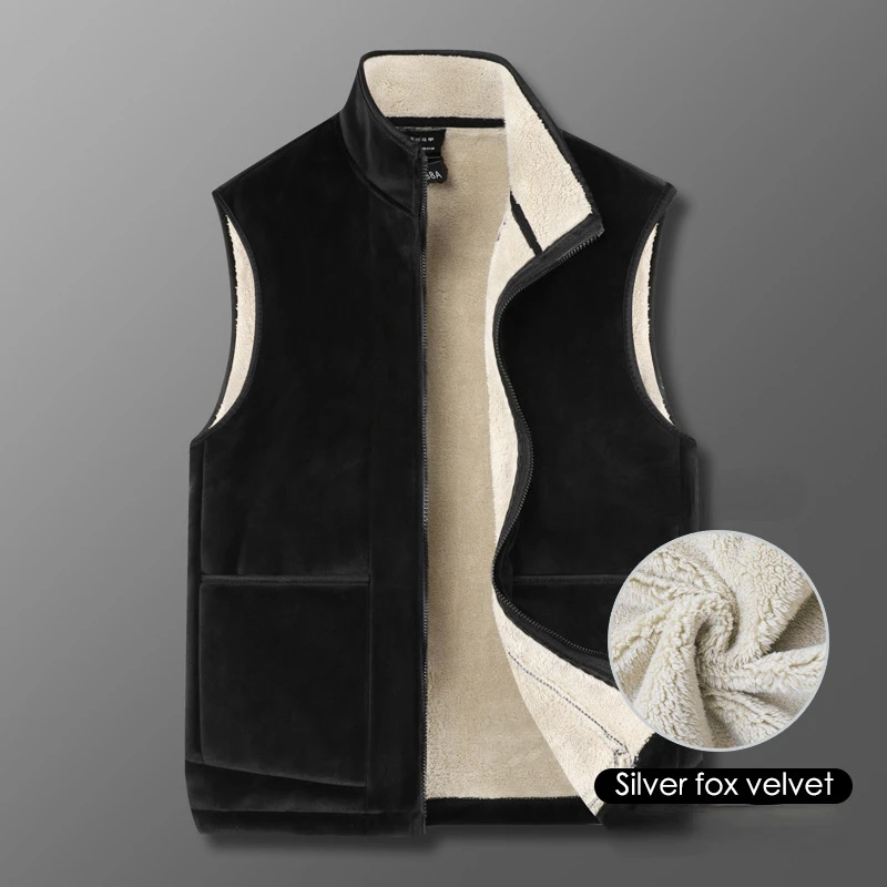 

Luxury Brands Men Fleece Lined Vest Sleeveless Winter Jacket Warm Military Tactical Vest 2023 New Waistcoat Casual Tool Vest
