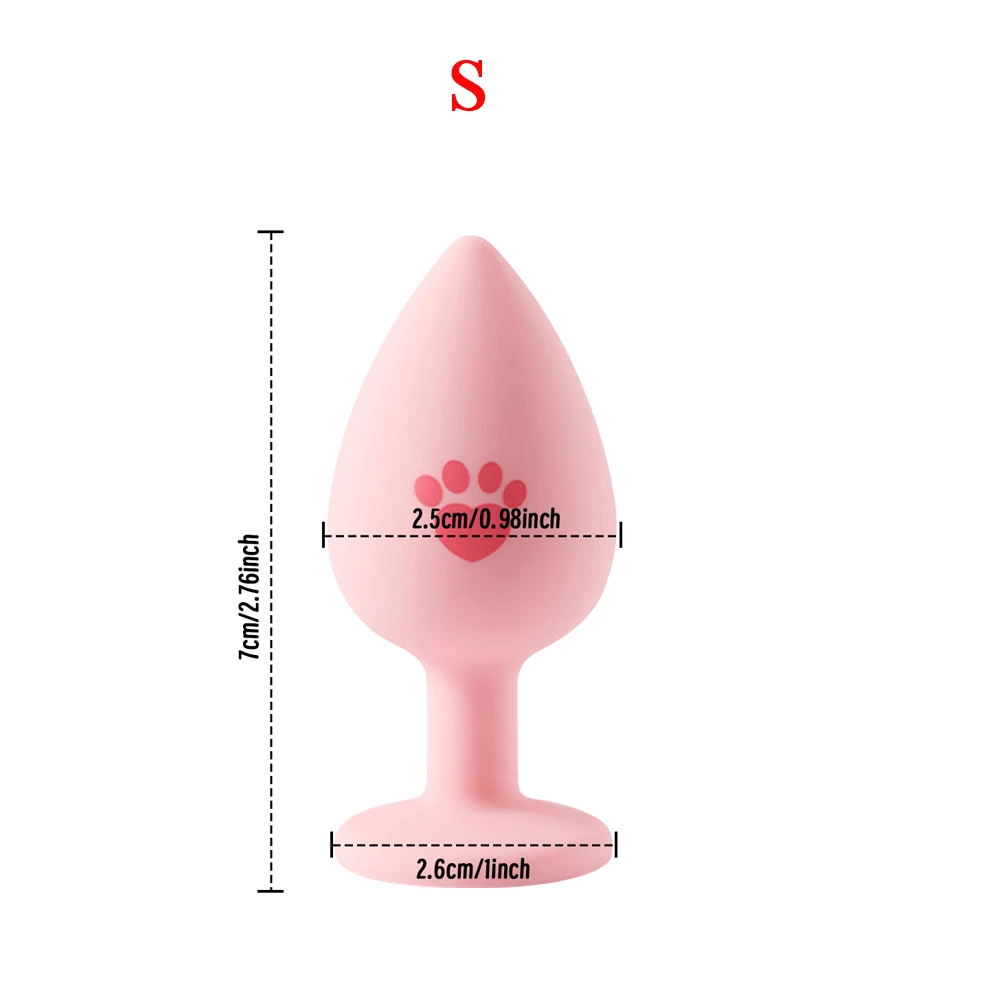 Anal Butt Plug Sex Adult Toys for Women Men Silicone Buttplug 3 Sizes for Beginner Masturbator Anal Trainer with Diamond Unisex