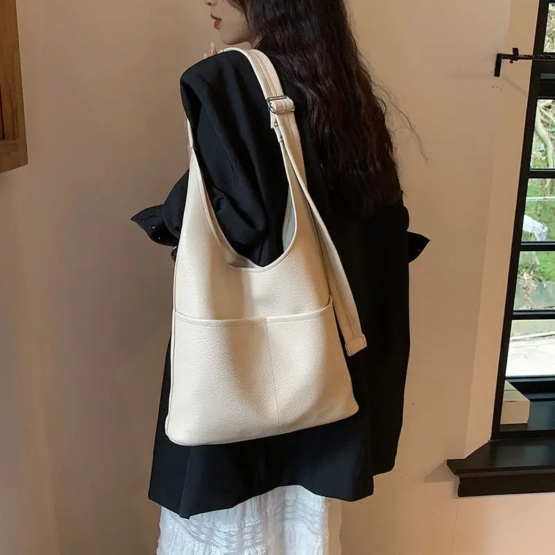 Brand Korean Fashion Bucket Handbag Women Shoulder Bag Large Capacity Pu Luxury Handbag Shopping Bag With Small Bag 2023 New